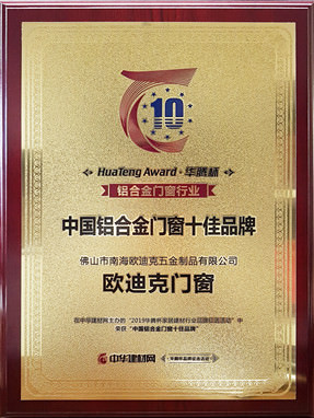 中国铝合金门窗十佳品牌